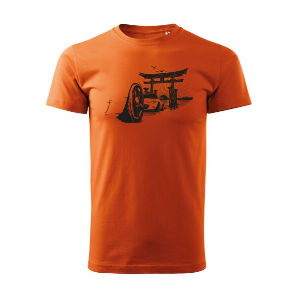 11/25 | T-SHIRT ♂ | NOVEMBER | XXL | orange | Vorderseite | mazda/mx5/nd