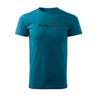 T-SHIRT ♂ | HEARTBEAT - CLASSIC | M | PETROLBLAU |...