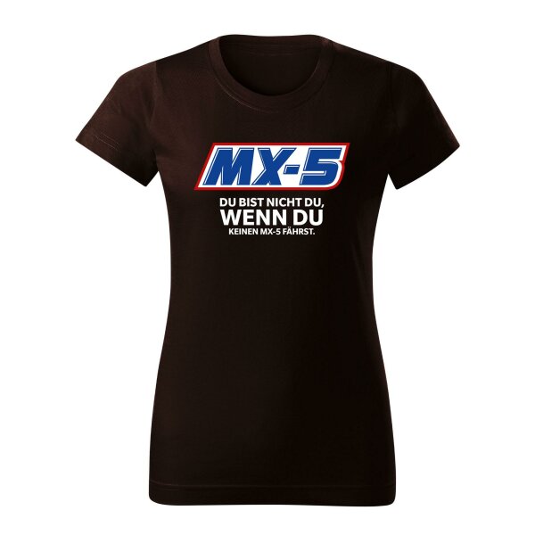 T-SHIRT ♀ | DIVA | S | kaffee | Vorderseite | mazda/mx5