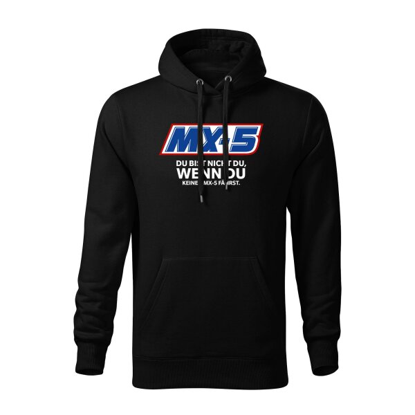 HOODIE ♂ | DIVA | L | schwarz | Vorderseite | mazda/mx5
