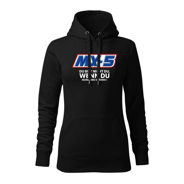 HOODIE ♀ | DIVA | S | schwarz | Vorderseite | mazda/mx5