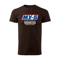 T-SHIRT ♂ | DIVA | L | kaffee | Vorderseite | mazda/mx5