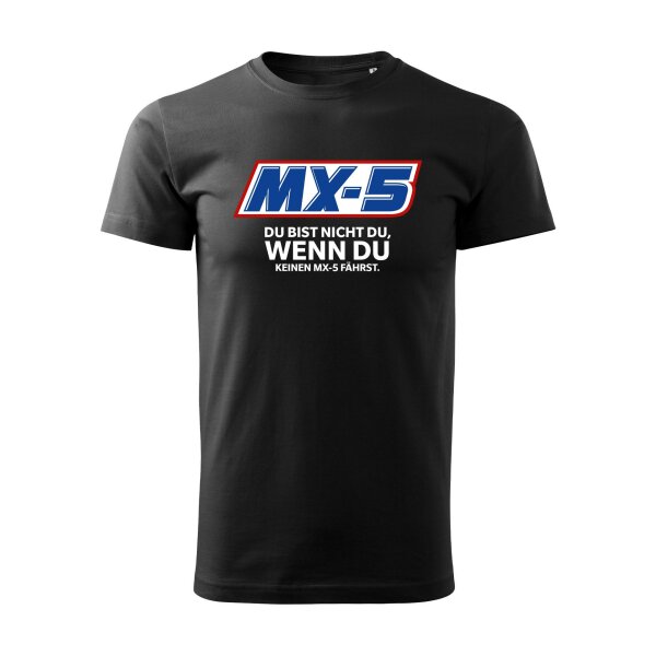 T-SHIRT ♂ | DIVA | L | schwarz | Vorderseite | mazda/mx5