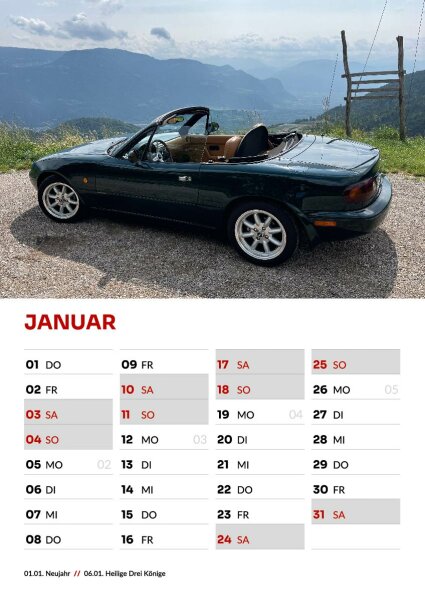 Jahreskalender 2026 Variante 1