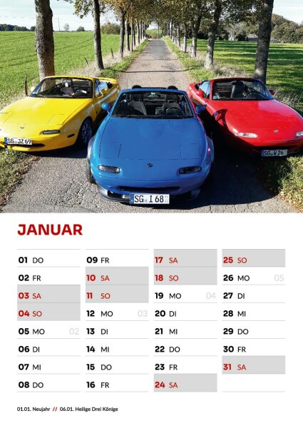 Jahreskalender 2026 Variante 2