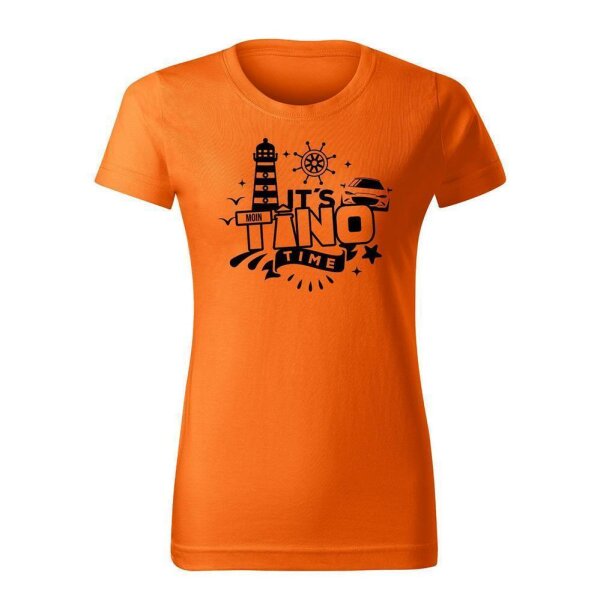 T-SHIRT ♀ | TINO TIME | L | orange | Vorderseite | mazda/mx5/nd