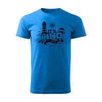 T-SHIRT ♂ | TINO TIME | S | schnorchelblau | Vorderseite...