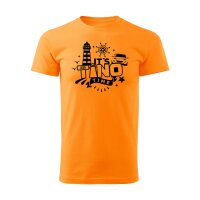 T-SHIRT ♂ | TINO TIME | L | mandarineorange | Vorderseite...