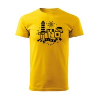 T-SHIRT ♂ | TINO TIME | 3XL | gelb | Vorderseite |...