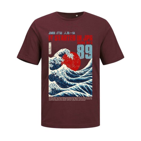 T-SHIRT ♂ | 01/2026 | STARTED IN JPN | MX-5 | XXL | port-royale | Vorderseite | mazda/mx5