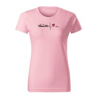 T-SHIRT ♀ | HEARTBEAT - CLASSIC | M | ROSA | VORDERSEITE...