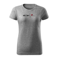 T-SHIRT ♀ | HEARTBEAT - CLASSIC | XL | DUNKELGRAU-MELIERT...