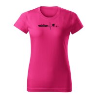 T-SHIRT ♀ | HEARTBEAT - CLASSIC | L | PURPUR |...