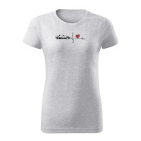 T-SHIRT ♀ | HEARTBEAT - CLASSIC | S | HELLGRAU-MELIERT |...