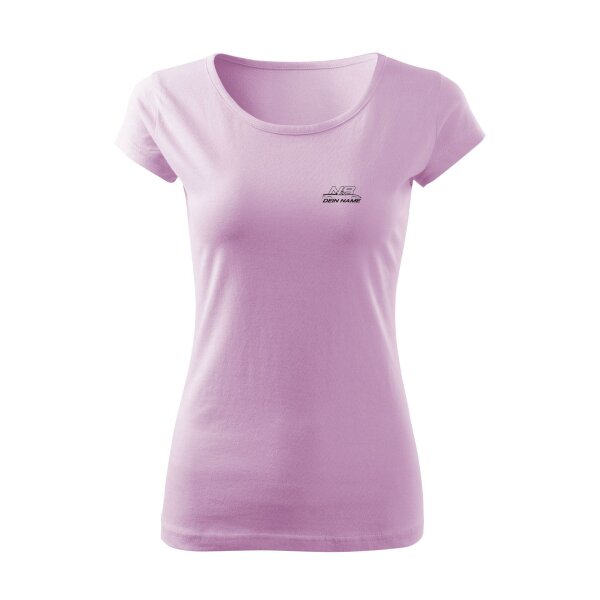 T-SHIRT ♀ | 02/2026 | NAMEWEAR | MÄDELS | MX-5 | M | orchidee | Vorderseite | mazda/mx5/nb
