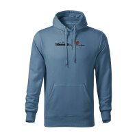 HOODIE ♂ | HEARTBEAT - CLASSIC | L | DENIM | VORDERSEITE...