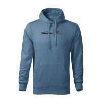 HOODIE ♂ | HEARTBEAT - CLASSIC | XL | DENIM | VORDERSEITE...