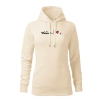 HOODIE ♀ | HEARTBEAT - CLASSIC | XL | MANDEL |...