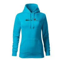 HOODIE ♀ | HEARTBEAT - CLASSIC | XL | TüRKISBLAU |...