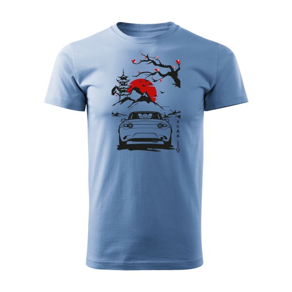 11/23 | T-SHIRT ♂ | NOVEMBER  | XXL | HELLBLAU | VORDERSEITE | MAZDA/MX5/ND