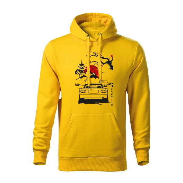 11/23 | HOODIE ♂ | NOVEMBER | L | GELB | VORDERSEITE | MAZDA/MX5/NB