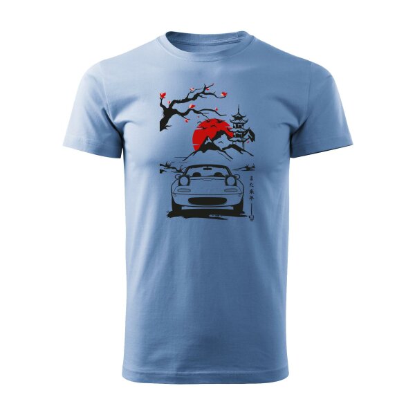 04/24 | T-SHIRT ♂ | APRIL | M | HELLBLAU | VORDERSEITE | MAZDA/MX5/NA