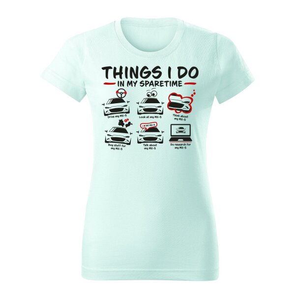 T-SHIRT ♀ | SPARETIME | L | frost | Vorderseite | mazda/mx5/nd