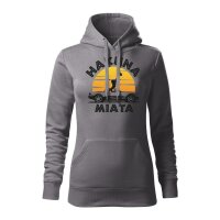 HOODIE ♀ | HAKUNA MIATA | L | stahlgrau | Vorderseite |...