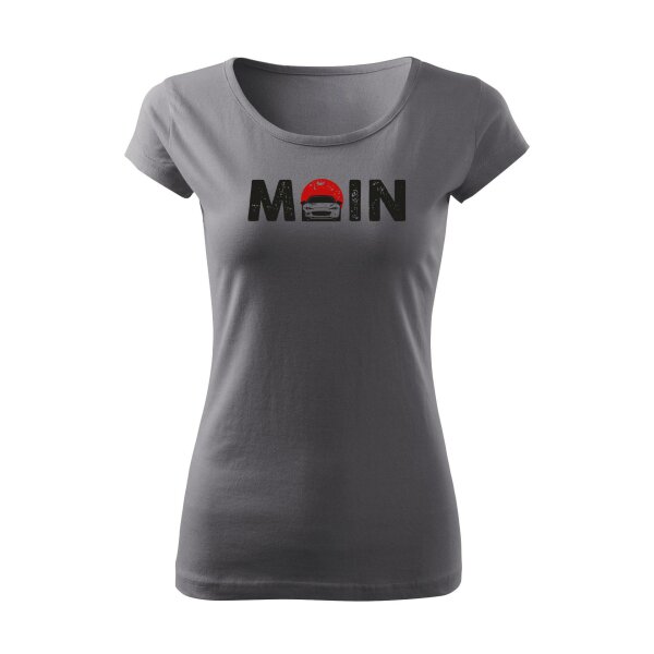 T-SHIRT ♂ | BOATNECK | MOIN | L | stahlgrau | Vorderseite | mazda/mx5/nd