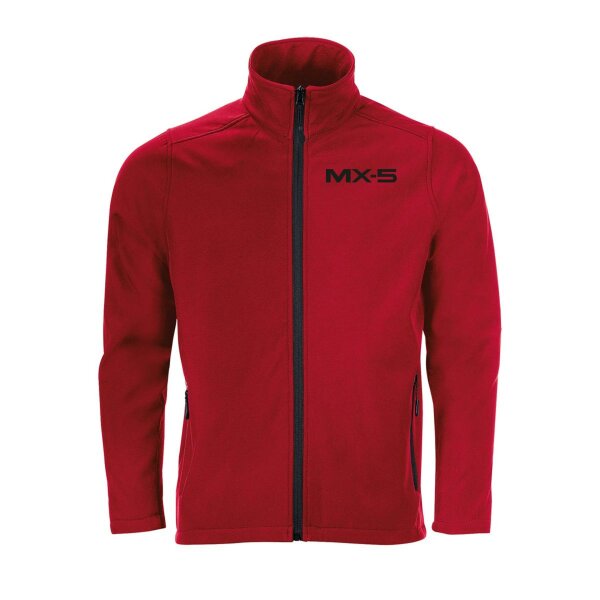 SOFTSHELL ♂ | BASIC | MX-5 | M | rot | Vorderseite/Rückseite | mazda/mx5/na