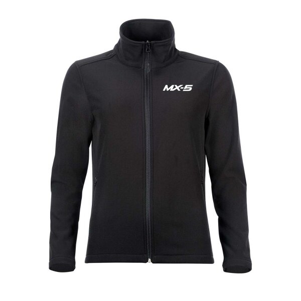 SOFTSHELL ♀ | BASIC | MX-5 | M | schwarz | Vorderseite/Rückseite | mazda/mx5/nd