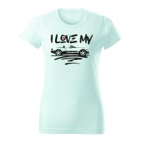 T-SHIRT ♀ | I LOVE MY MX-5 | L | frost | Vorderseite |...