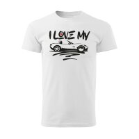 T-SHIRT ♂ | I LOVE MY MX-5 | M | weiss | Vorderseite |...