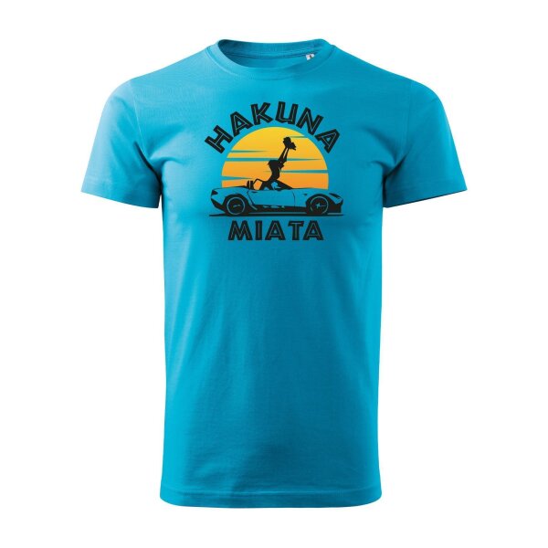 T-SHIRT ♂ | HAKUNA MIATA | Größe: S (Türkisblau) ND