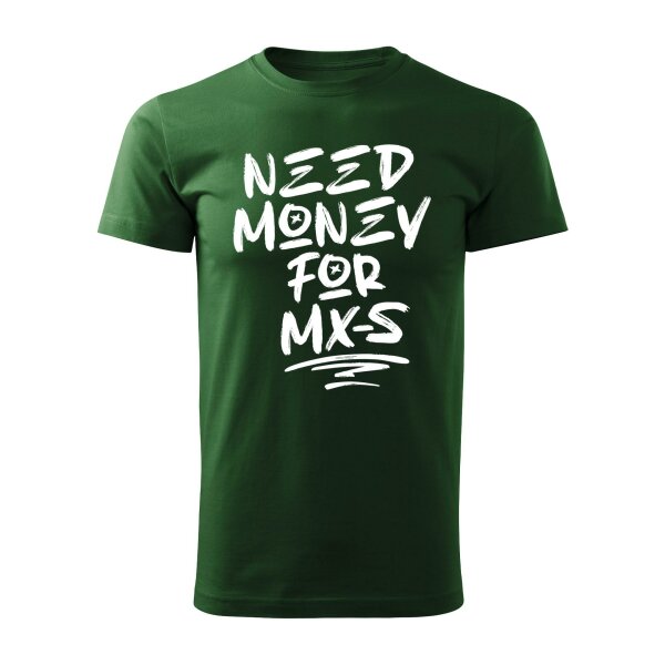 T-SHIRT ♂ | 03/2025 | MONEY | MX-5 | XL | flaschengruen | Vorderseite | mazda/mx5
