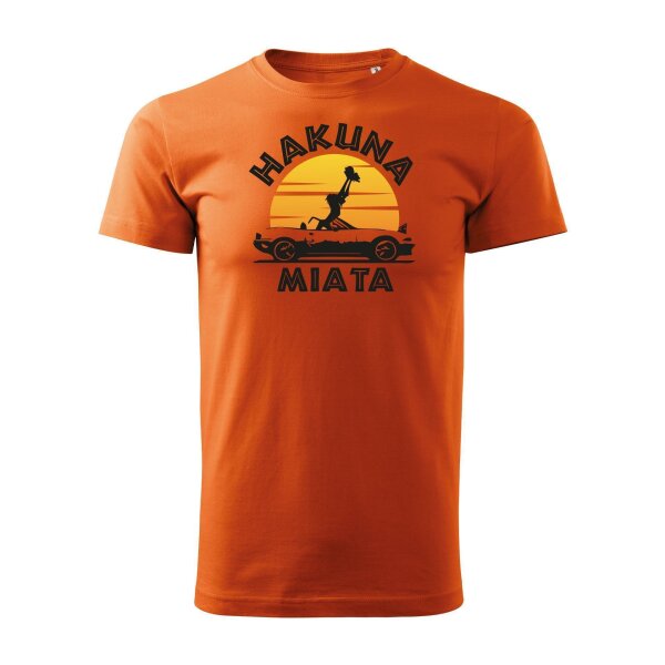 T-SHIRT ♂ | HAKUNA MIATA | Größe: XXL (Orange) NA