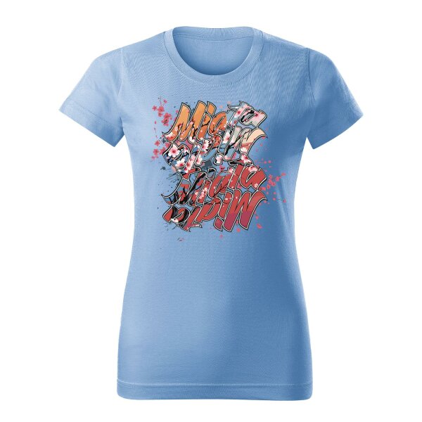 T-SHIRT ♀ | 04/2025 | MIATA SAKURA | MX-5 | M | hellblau | Vorderseite | mazda/mx5