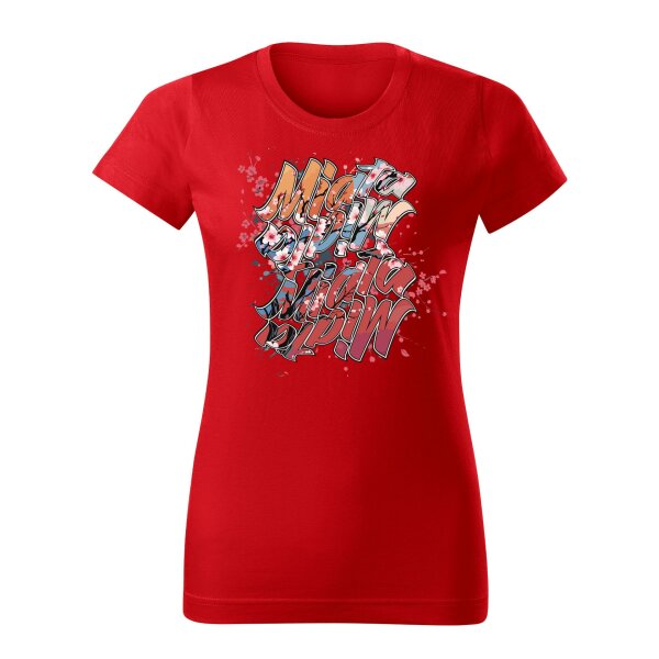 T-SHIRT ♀ | 04/2025 | MIATA SAKURA | MX-5 | L | rot | Vorderseite | mazda/mx5