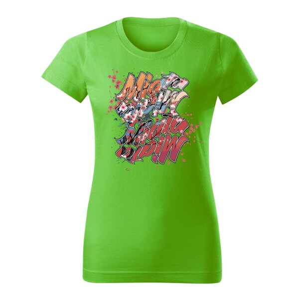 T-SHIRT ♀ | 04/2025 | MIATA SAKURA | MX-5 | XXL | apfelgruen | Vorderseite | mazda/mx5