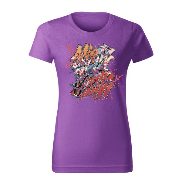 T-SHIRT ♀ | 04/2025 | MIATA SAKURA | MX-5 | XL | lila | Vorderseite | mazda/mx5