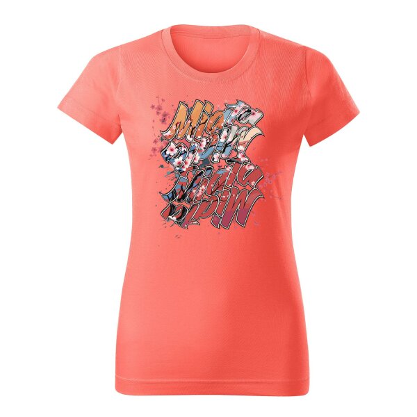 T-SHIRT ♀ | 04/2025 | MIATA SAKURA | MX-5 | XXL | koralle | Vorderseite | mazda/mx5