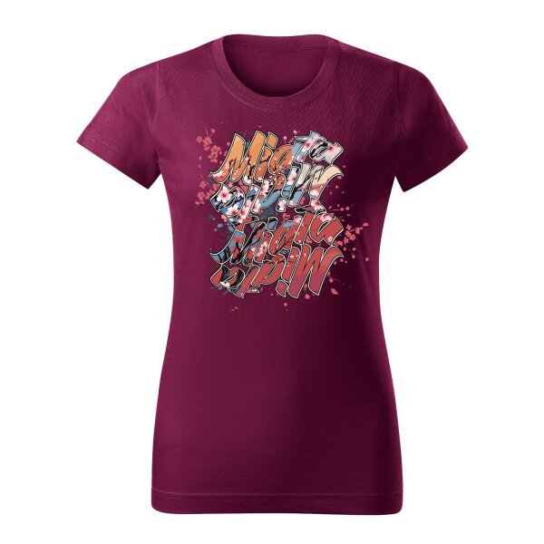 T-SHIRT ♀ | 04/2025 | MIATA SAKURA | MX-5 | XL | fuchsia | Vorderseite | mazda/mx5