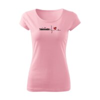 T-SHIRT ♀ | BOATNECK | HEARTBEAT - CLASSIC | L | ROSA |...
