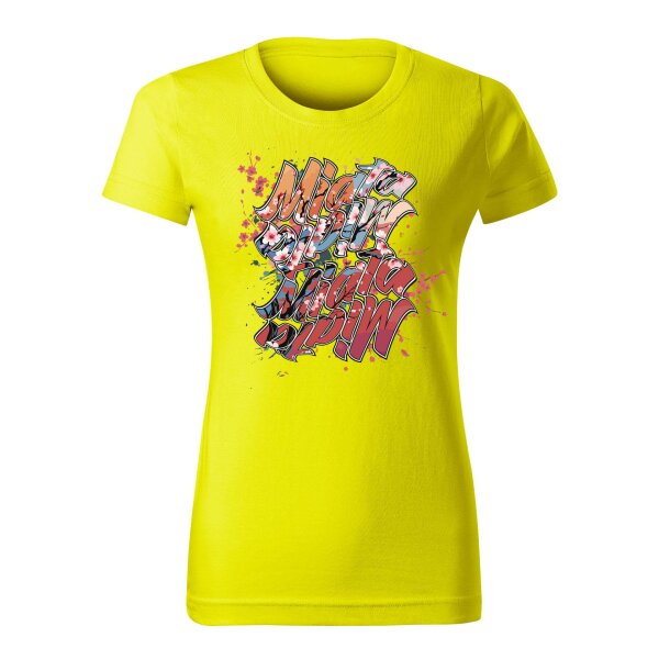 T-SHIRT ♀ | 04/2025 | MIATA SAKURA | MX-5 | M | zitronengelb | Vorderseite | mazda/mx5