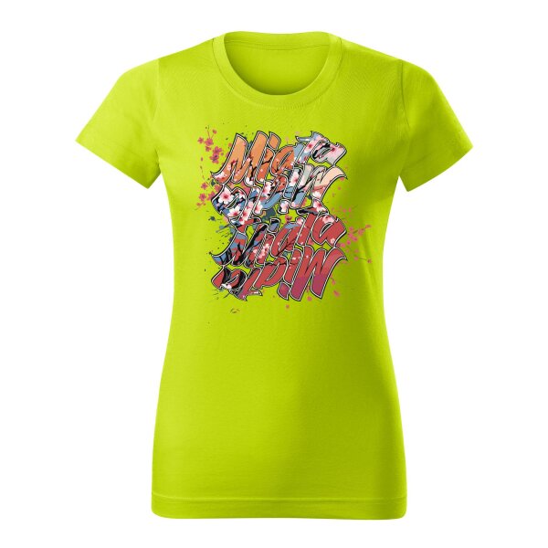 T-SHIRT ♀ | 04/2025 | MIATA SAKURA | MX-5 | XL | zitronengruen | Vorderseite | mazda/mx5