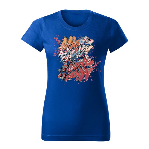 T-SHIRT ♀ | 04/2025 | MIATA SAKURA | MX-5 | XXL | koenigsblau | Vorderseite | mazda/mx5