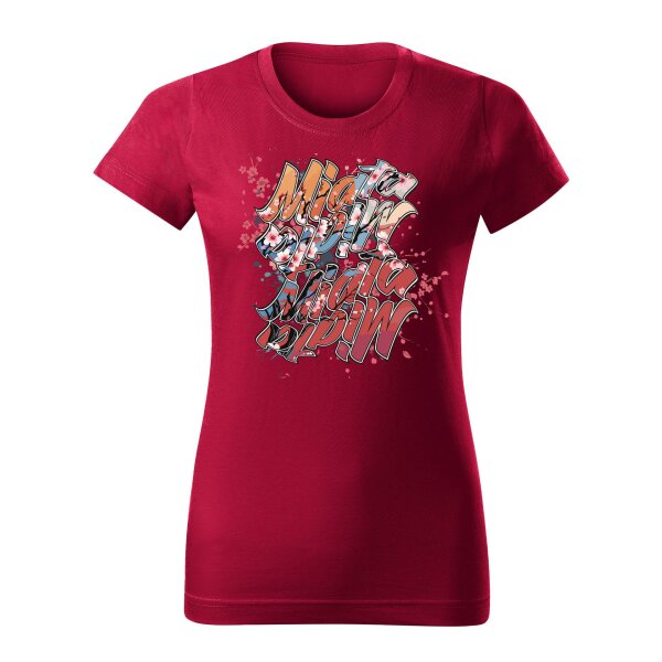 T-SHIRT ♀ | 04/2025 | MIATA SAKURA | MX-5 | XL | marlbororot | Vorderseite | mazda/mx5