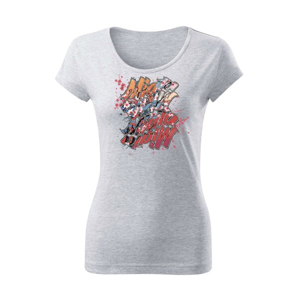 T-SHIRT ♀ | BOATNECK | 04/2025 | MIATA SAKURA | MX-5 | M | hellgraumeliert | Vorderseite | mazda/mx5