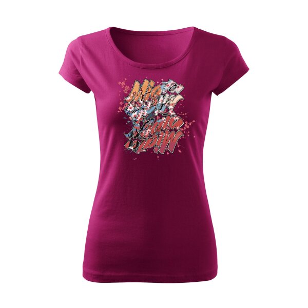 T-SHIRT ♀ | BOATNECK | 04/2025 | MIATA SAKURA | MX-5 | M | fuchsiarot | Vorderseite | mazda/mx5