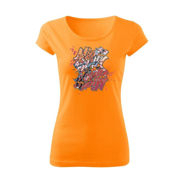 T-SHIRT ♀ | BOATNECK | 04/2025 | MIATA SAKURA | MX-5 | XL | mandarineorange | Vorderseite | mazda/mx5